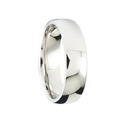 Polished Comfort-Fit Women’s Cobalt Flat Band - 6mm - Larson Jewelers