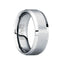 GRATIANUS Beveled Tungsten Carbide Wedding Ring with Brushed Center - 6mm & 8mm - Larson Jewelers