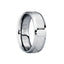 NERVA White Celtic Polished Tungsten Ring with Beveled Edges - 8mm - Larson Jewelers
