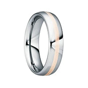 CYPRIANUS 18K Rose Gold Inlaid Tungsten Wedding Band - 6mm - Larson Jewelers