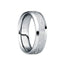 SCAEVOLA Beveled Polished Tungsten Band with Engraved Triangular Pattern - 6mm - Larson Jewelers
