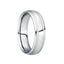 SECUNDINUS Polished Tungsten Carbide Ring with Brushed Dual Grooves 6mm - Larson Jewelers