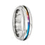 Edward Mirell Titanium Rainbow Anodized Center Polished 6mm Band - Larson Jewelers