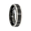 TARQUINIUS Black Titanium Ring with Traction Finish by Edward Mirell - 6.5 mm - Larson Jewelers