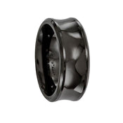 Edward Mirell Titanium Black Ti Polished Concave 9mm Band - Larson Jewelers
