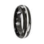 PRISCUS Domed Black Titanium Ring with Sterling Silver Inlay by Edward Mirell - 6 mm - Larson Jewelers