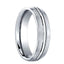 CORNELIUS Benchmark Domed Cobalt Chrome Wedding Band with Center Groove - 6 mm - Larson Jewelers