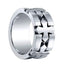 CRISTO Benchmark Cobalt Chrome Wedding Band with Carved Celtic Crosses - 10 mm - Larson Jewelers