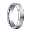 OPTIO Benchmark Beveled Cobalt Chrome Wedding Band with Brushed Center - 6 mm - Larson Jewelers