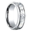 LEGATUS Benchmark Hammered Finish Cobalt Chrome Wedding Band with Grooved Edges - 7 mm - Larson Jewelers