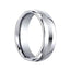 DESTICIUS Benchmark Slightly Domed Cobalt Chrome Wedding Ring with Satin Stripe - 7.5 mm - Larson Jewelers