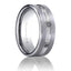 LAS VEGAS Flat Satin Finished Tungsten Ring with Black Diamonds by Benchmark - 7mm - Larson Jewelers