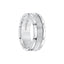 JUSTIN White Tungsten Carbide Flat Comfort Fit Band with Brushed Center & Bright Rims by Triton Rings - 8mm - Larson Jewelers