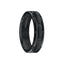 DWAYNE Black Tungsten Carbide Comfort Fit Band with Cut Brick Motif with Satin Center Finish by Triton Rings - 6mm - Larson Jewelers