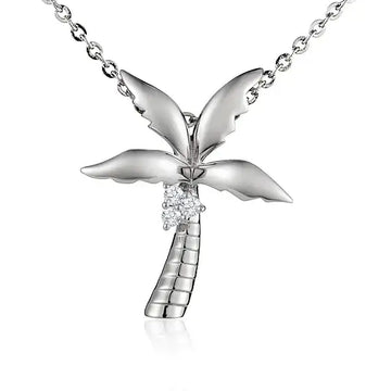 Sterling Silver Palm Tree Necklace - Larson Jewelers