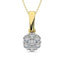 14K Yellow Gold 1/4 Ct.Tw. Diamond Flower Pendant - Larson Jewelers