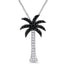 14K White Gold 1/4 Ct.Tw. Diamond Palm Tree Pendant - Larson Jewelers