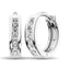 10K White Gold 1/5 Ct.Wt. Diamond Hoop Earrings - Larson Jewelers