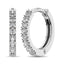 10K White Gold 1/2 Ct.Wt. Diamond Hoop Earrings - Larson Jewelers