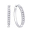 10K White Gold 1/4 Ct.Wt. Diamond Hoop Earrings - Larson Jewelers
