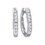 10K White Gold 1/4 Ct.Tw. Diamond Huggies Earrings - Larson Jewelers