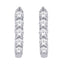 10K White Gold 1/4 Ct.Tw. Diamond Hoop Earrings - Larson Jewelers