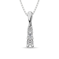 10K White Gold 1/6 Ct.Tw. Diamond Fashion Pendant - Larson Jewelers