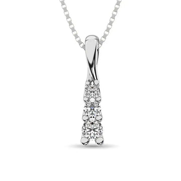 10K White Gold 1/6 Ct.Tw. Diamond Fashion Pendant - Larson Jewelers
