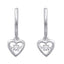 Sterling Silver 1/20 Ct.Tw. Moving Diamond Heart Earrings - Larson Jewelers