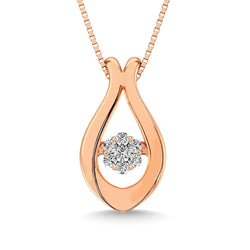Diamond 1/20 Ct.Tw. Shimmering Pendant in 10K White Gold - Larson Jewelers