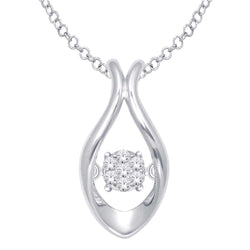 10K White Gold 1/20 Ct.Tw. Moving Diamond Fashion Pendant - Larson Jewelers