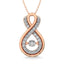 Diamond 1/5 Ct.Tw. Infinity Pendant in 10K Rose Gold - Larson Jewelers