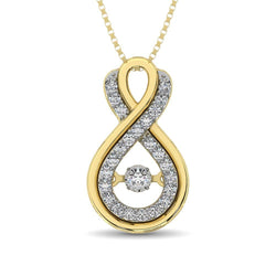 14K Yellow Gold 1/5 Ctw Diamond Infinity Pendant - Larson Jewelers