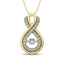 14K Yellow Gold 1/5 Ctw Diamond Infinity Pendant - Larson Jewelers