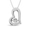 Sterling Silver 1/20 Ct.Tw.Moving Diamond Heart Pendant - Larson Jewelers
