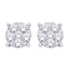 14K White Gold 3/4 Ct.Tw. Diamond Flower Stud Earrings - Larson Jewelers