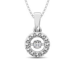 Sterling Silver Moving Diamond Accent Fashion Pendant - Larson Jewelers