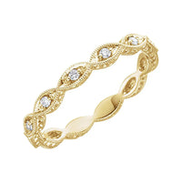 14K Yellow 1/8 CTW Natural Diamond Anniversary Band