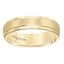 BOYD Yellow Tungsten Carbide Step Edge Comfort Fit Band with Satin Finish Center by Triton Rings - 6mm - Larson Jewelers