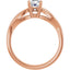 RHODA 18K Rose Gold Round Lab Grown Diamond Engagement Ring