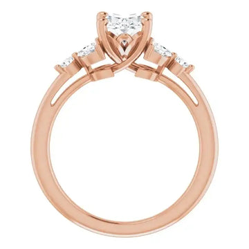 AURELIE 14K Rose Gold Oval Lab Grown Diamond Engagement Ring - Larson Jewelers
