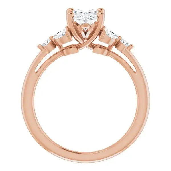 AURELIE 14K Rose Gold Oval Lab Grown Diamond Engagement Ring - Larson Jewelers
