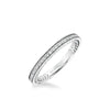 Keira Contemporary Diamond And Rope Wedding Band in Platinum