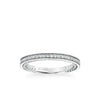 Keira Contemporary Diamond And Rope Wedding Band in Platinum