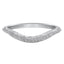 Angel Vintage Diamond And Milgrain Engraved Wedding Band in 18k White Gold