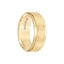 AVEN gold-plated tungsten carbide ring, 8mm width, step-edge design with hammered brushed center and polished edges, inner engraving reads TRITON