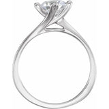 Anillo de compromiso de diamantes de laboratorio GWENDOLYN para piedras redondas