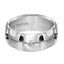 SPENCER Domed White Tungsten Carbide Wedding Band with Matrix Pattern Center and Solitaire Diamond Setting by Triton Rings - 9 mm - Larson Jewelers