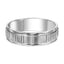 14k White Gold Vertical Cut Brushed Finish Women’s Ring with Polished Round Edges - 4mm - 8mm - Larson Jewelers