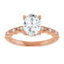 MADISON 18K Rose Gold Oval Lab Grown Diamond Engagement Ring